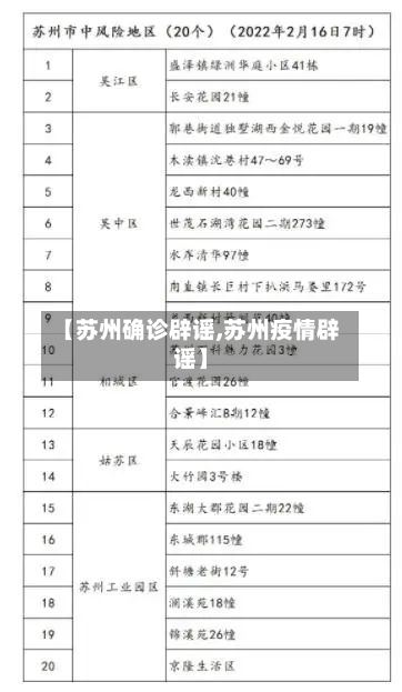 【苏州确诊辟谣,苏州疫情辟谣】-第2张图片