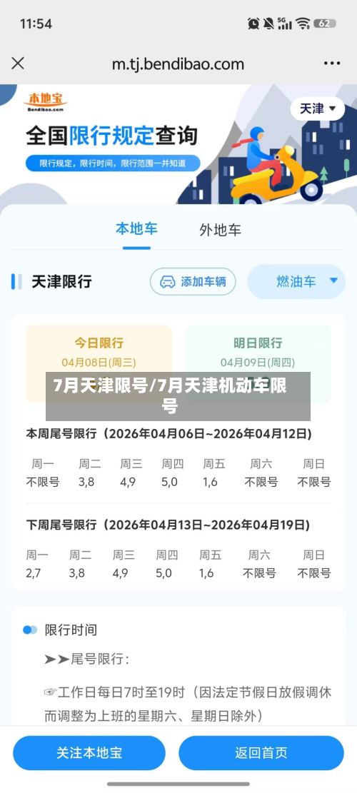 7月天津限号/7月天津机动车限号-第3张图片