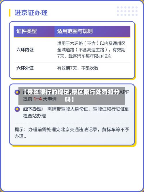 【景区限行的规定,景区限行处罚扣分吗】-第3张图片