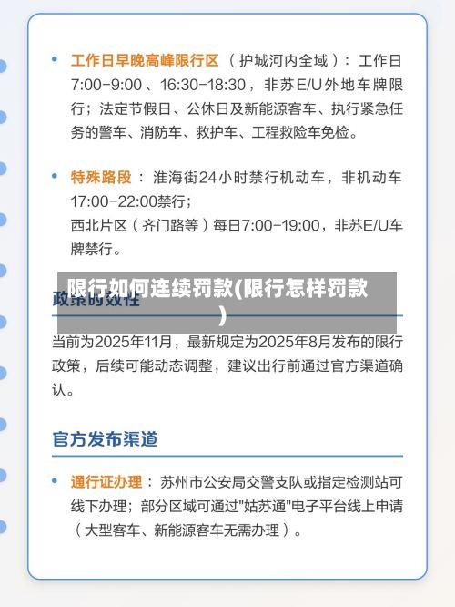 限行如何连续罚款(限行怎样罚款)