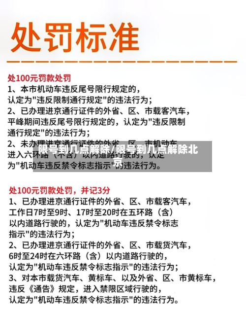 限号到几点解除/限号到几点解除北京-第2张图片