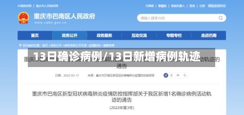 13日确诊病例/13日新增病例轨迹