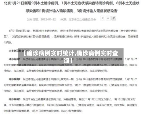 【确诊病例实时统计,确诊病例实时查询】