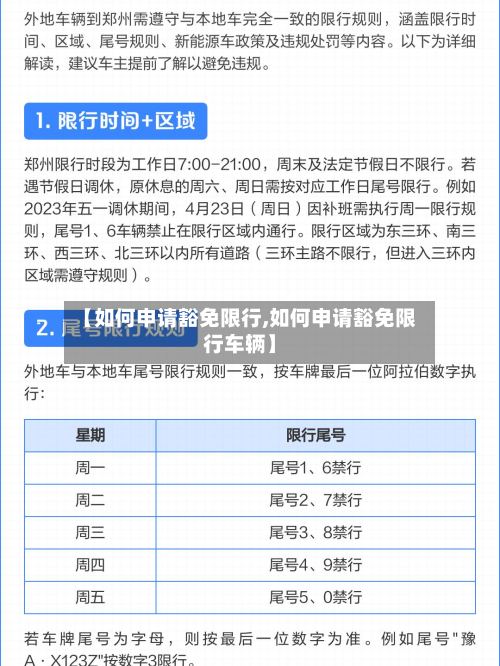 【如何申请豁免限行,如何申请豁免限行车辆】-第2张图片