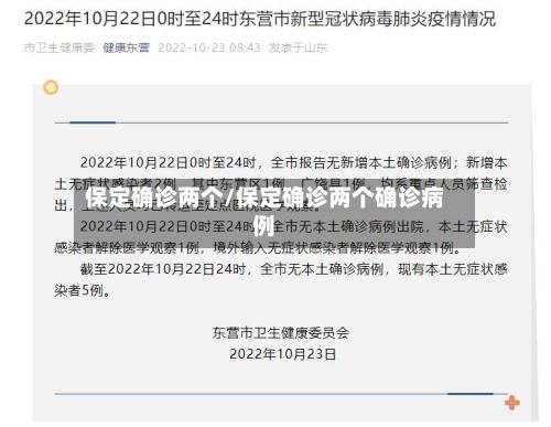 保定确诊两个/保定确诊两个确诊病例-第2张图片