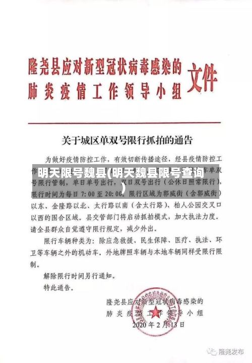 明天限号魏县(明天魏县限号查询)-第3张图片