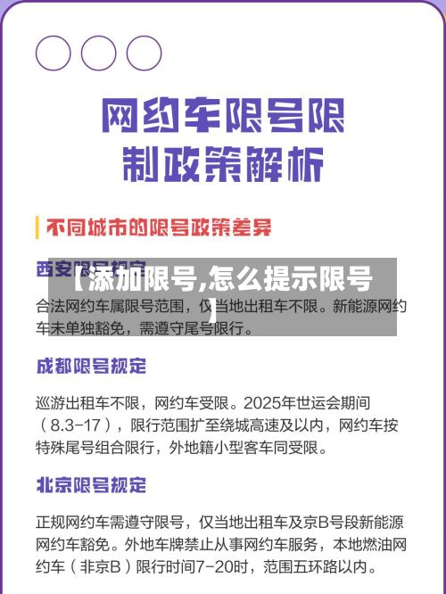【添加限号,怎么提示限号】-第2张图片
