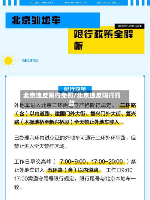北京违反限行免罚/北京违反限行罚款-第3张图片