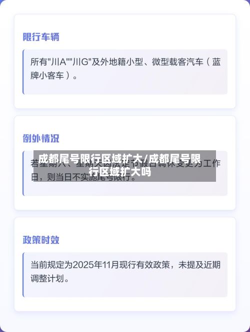 成都尾号限行区域扩大/成都尾号限行区域扩大吗