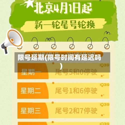 限号延期(限号时间有延迟吗)-第2张图片