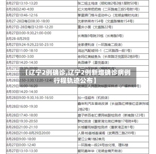 【辽宁2例确诊,辽宁2例新增确诊病例行程轨迹公布】-第2张图片
