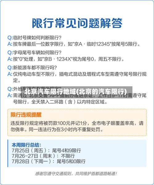 北京汽车限行地域(北京的汽车限行)-第2张图片