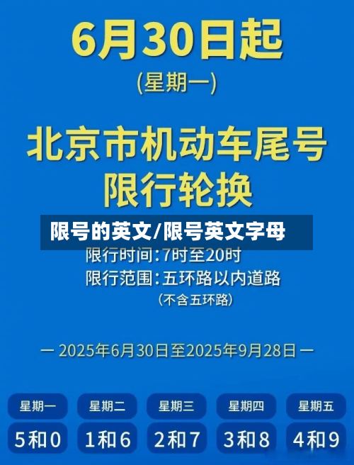 限号的英文/限号英文字母
