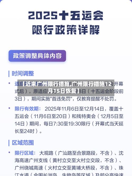 【近来广州限行措施,广州限行措施12月15日恢复】
