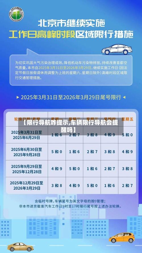 【限行导航咋提示,车辆限行导航会提醒吗】