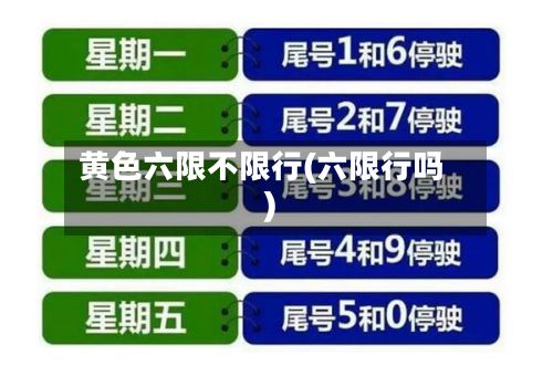黄色六限不限行(六限行吗)