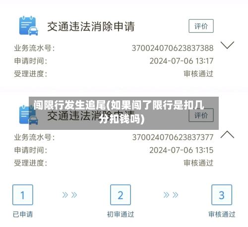 闯限行发生追尾(如果闯了限行是扣几分扣钱吗)-第2张图片