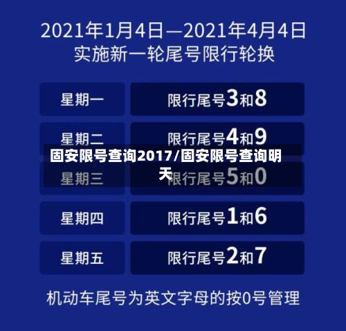 固安限号查询2017/固安限号查询明天
