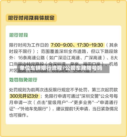 单位车辆限行流程/公司车牌限号吗